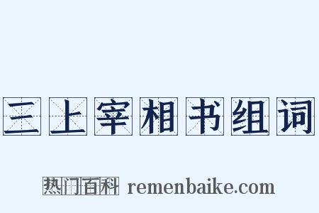 三上宰相书组词是什么意思的图片